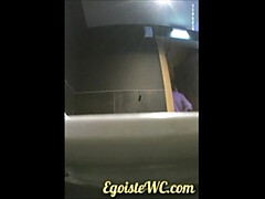 VIP Series 26-35. Young female students close-up pissing into the toilet