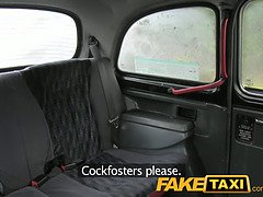 Sexy blonde MILF wants it up the ass in a fake taxi ride