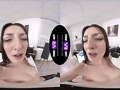 Watch petite secretary Katy Rose get off on fucking in virtual reality